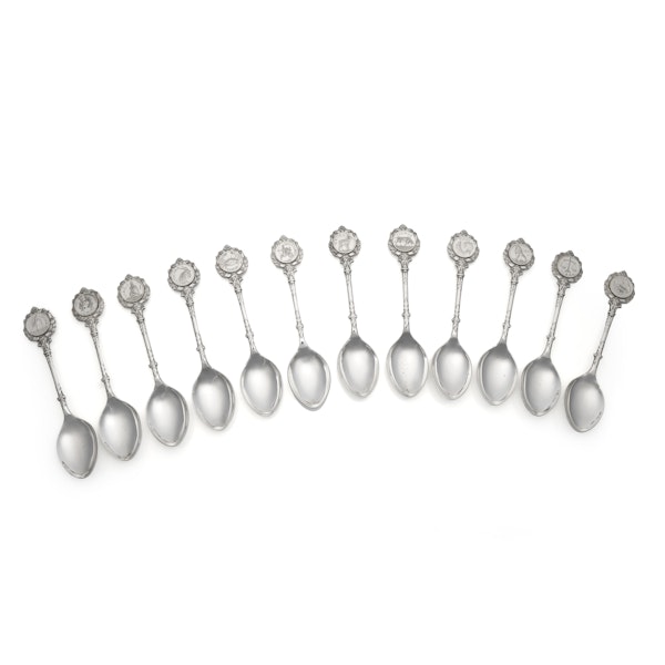 David Cornell 12 Zodiac sign silver spoons - image 7