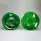 Pair of green Chinese Peking glass plates. - image 1