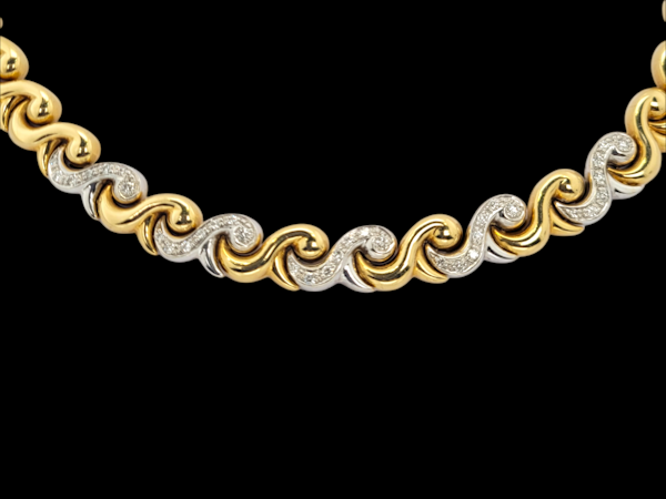 18ct gold and diamond collar necklace SKU: 7833 DBGEMS - image 1