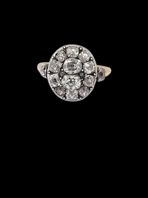 18th century diamond cluster ring SKU: 7831 DBGEMS