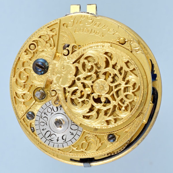 Silver Champleve Dial English Verge - image 3