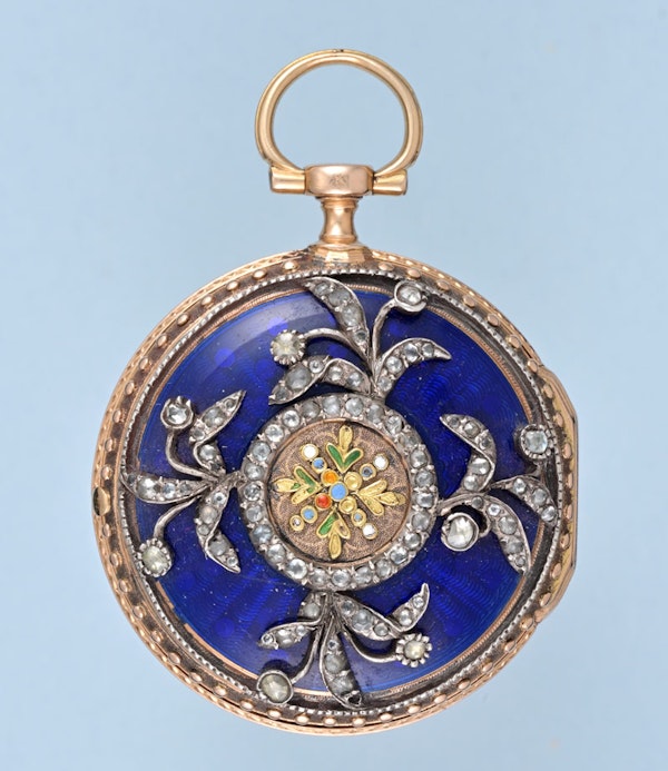 Diamond Set Verge Watch and Chatelaine - image 3