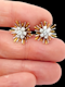 Vintage Sputnik or snowflake diamond earrings SKU: 7847 DBGEMS - image 2