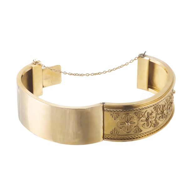 Etruscan Revival Gold Bangle - image 2