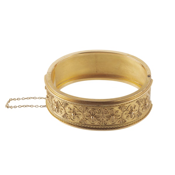 Etruscan Revival Gold Bangle - image 3