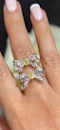 Yellow diamond bow rings - image 2