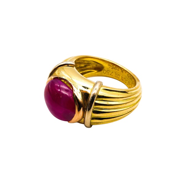 Vintage Boucheron Jaipur Burma Star Ruby and Gold Ring, Circa 1990 - image 5