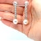 natural pearl and diamond drop earrings - image 1