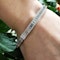 Modern Baguette Cut Diamond and Platinum Line Bracelet, 11.46ct - image 3