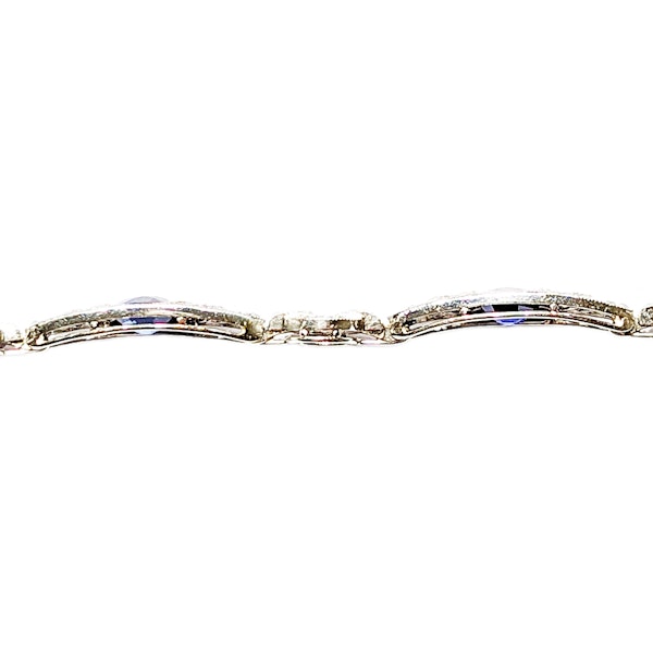 French Belle Époque Thibault & Jolivot Sapphire Diamond and Platinum Bracelet, Circa 1910 - image 11