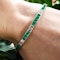 Modern Emerald 6.37 Carats Diamond 5.05 Carats and Platinum Line Bracelet - image 5