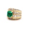 Vintage Emerald Diamond and Gold Ring, 3.00 Carats, Circa 1987 - image 5