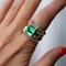 Vintage Emerald Diamond and Gold Ring, 3.00 Carats, Circa 1987 - image 3