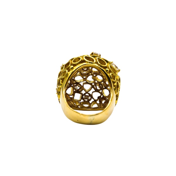 Vintage Andrew Grima Diamond and Gold Bombé Ring, 1969 - image 6