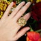 Vintage Andrew Grima Diamond and Gold Bombé Ring, 1969 - image 2