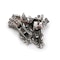 Vintage Diamond and Platinum Double Clip Brooch, Circa 1940 - image 4