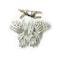 Vintage Diamond and Platinum Double Clip Brooch, Circa 1940 - image 5