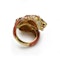 Vintage Enamel and Gold Double Lion Head Ring by Zolatas, Circa 1980 - image 6