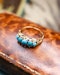 A very fine 15 carat (tested ) Yellow Gold, five stone Turquoise Carved Ring.  English. Circa 1890. - image 3