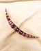 An exceptional Victorian 18ct. Yellow Gold (tested), Untreated Burma Ruby and Diamond Crescent Brooch. Circa 1890. - image 3