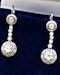 Platinum Antique, Art Deco Diamond Drop Earrings Circa 1925 - image 4