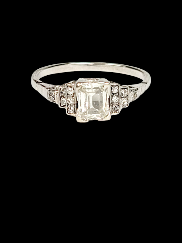 Art deco diamond engagement ring SKU: 7860 DBGEMS - image 1