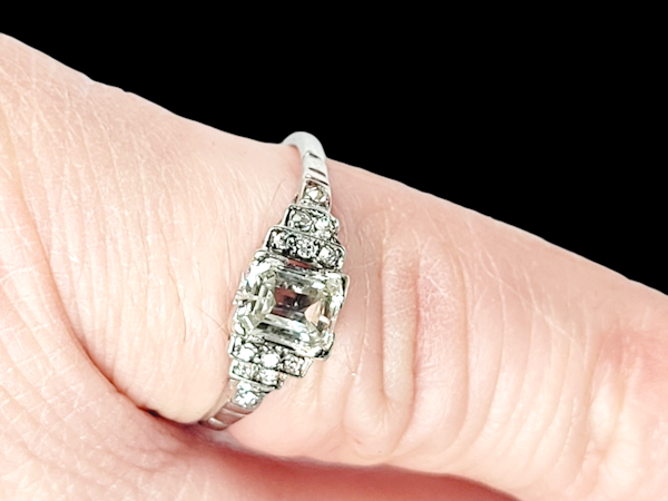 Art deco diamond engagement ring SKU: 7860 DBGEMS - image 2