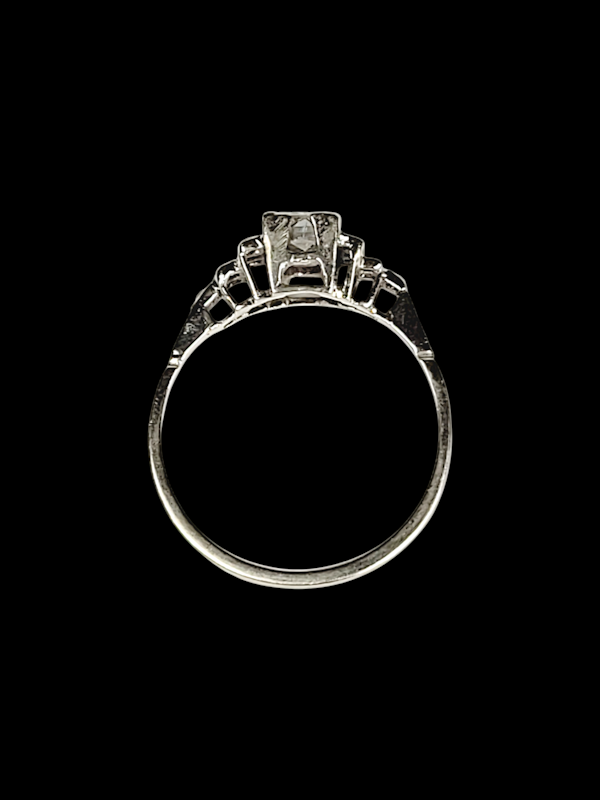 Art deco diamond engagement ring SKU: 7860 DBGEMS - image 3