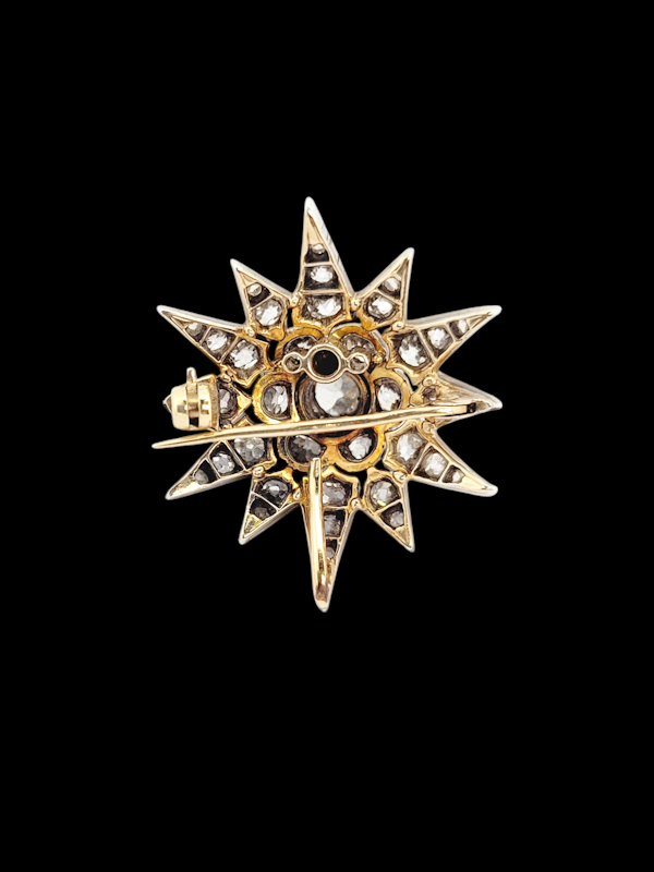 Antique diamond star brooch SKU: 7855 DBGEMS - image 3