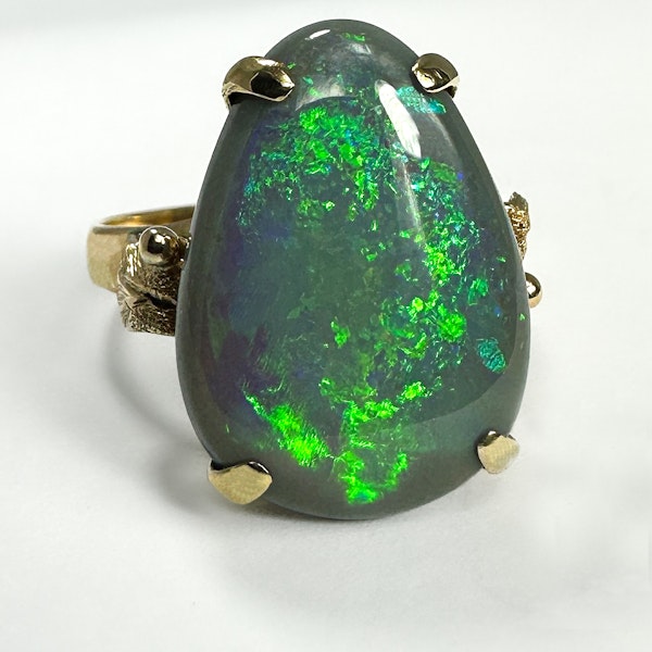 Large Black Opal Ring- SADDINGTONS JEWELLERY-STAND 375 - image 1