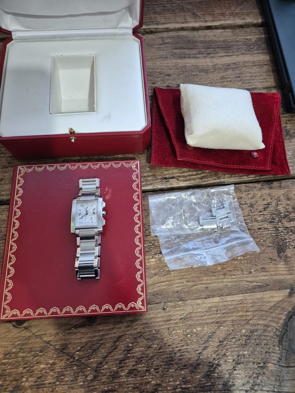 Cartier Tank Francaise Chronoflex 2303 / W51001Q3 - image 2