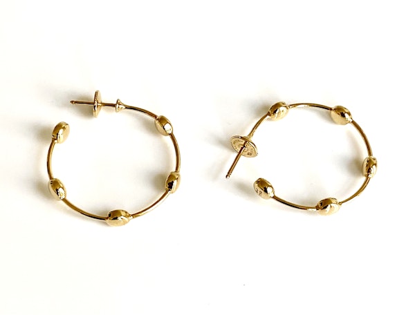 Georg Jensen 18k gold hoop earrings - image 2