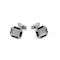 18kt White Gold Diamond and Onyx pair of cufflinks. - image 5