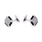 18kt White Gold Diamond and Onyx pair of cufflinks. - image 2