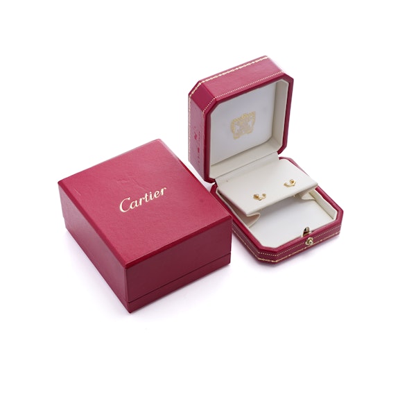 Cartier double C 18kt Gold and Diamond stud earrings - image 2