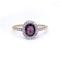 18kt  Gold and Platinum Diamond Cluster Ring with NATURAL SPINEL - image 3