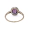 18kt  Gold and Platinum Diamond Cluster Ring with NATURAL SPINEL - image 4