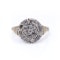 Victorian 15kt Gold and Silver  Diamond Cluster Ring - image 2