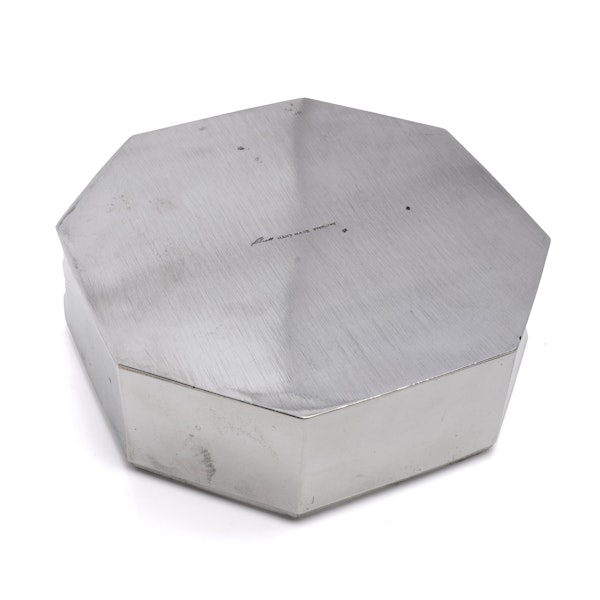 Schroth Jewelers silver and enamel octagonal box - image 8