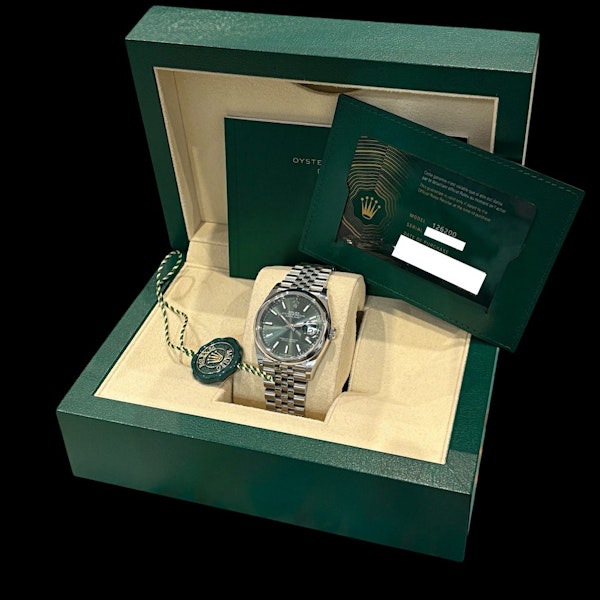 ROLEX DATEJUST 126200 JUBILEE GREEN MINT FULL SET NEW UNWORN 2024 - image 6