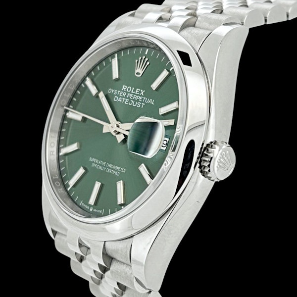 ROLEX DATEJUST 126200 JUBILEE GREEN MINT FULL SET NEW UNWORN 2024 - image 2