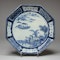 Japanese blue and white octagonal dish, 18th century - image 1