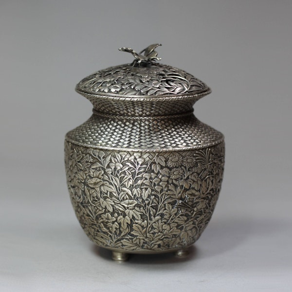 Japanese silver metal censer, Taisho-Showa - image 1