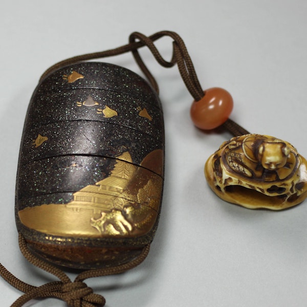 Japanese four-case lacquer inro, 19th century - image 3