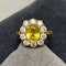 Yellow Sapphire Diamond Cluster Ring in 18ct Gold date circa 1950, SHAPIRO & Co since1979 - image 1