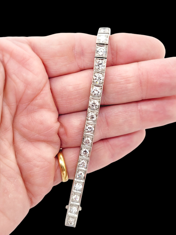 Art deco diamond line bracelet SKU: 7871 DBGEMS - image 2