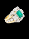 Antique fine emerald and diamond engagement ring SKU: 7879 DBGEMS - image 5