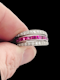 Art deco flip sapphire, ruby, and diamond eternity ring SKU: 7882 DBGEMS - image 3