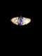 Antique sapphire and diamond carved half hoop engagement ring SKU: 7881 DBGEMS - image 1