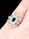 Edwardian sapphire and diamond panel cluster ring SKU: 7883 DBGEMS - image 2